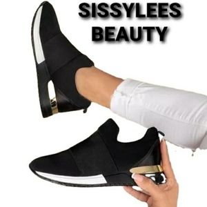 Womens black sneakers size 12